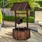 Fir Wood Wishing Well Fountain with UL Electric Pump and Adjustable Flow for Garden